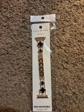 Gold Black Clover Smartwatch Band